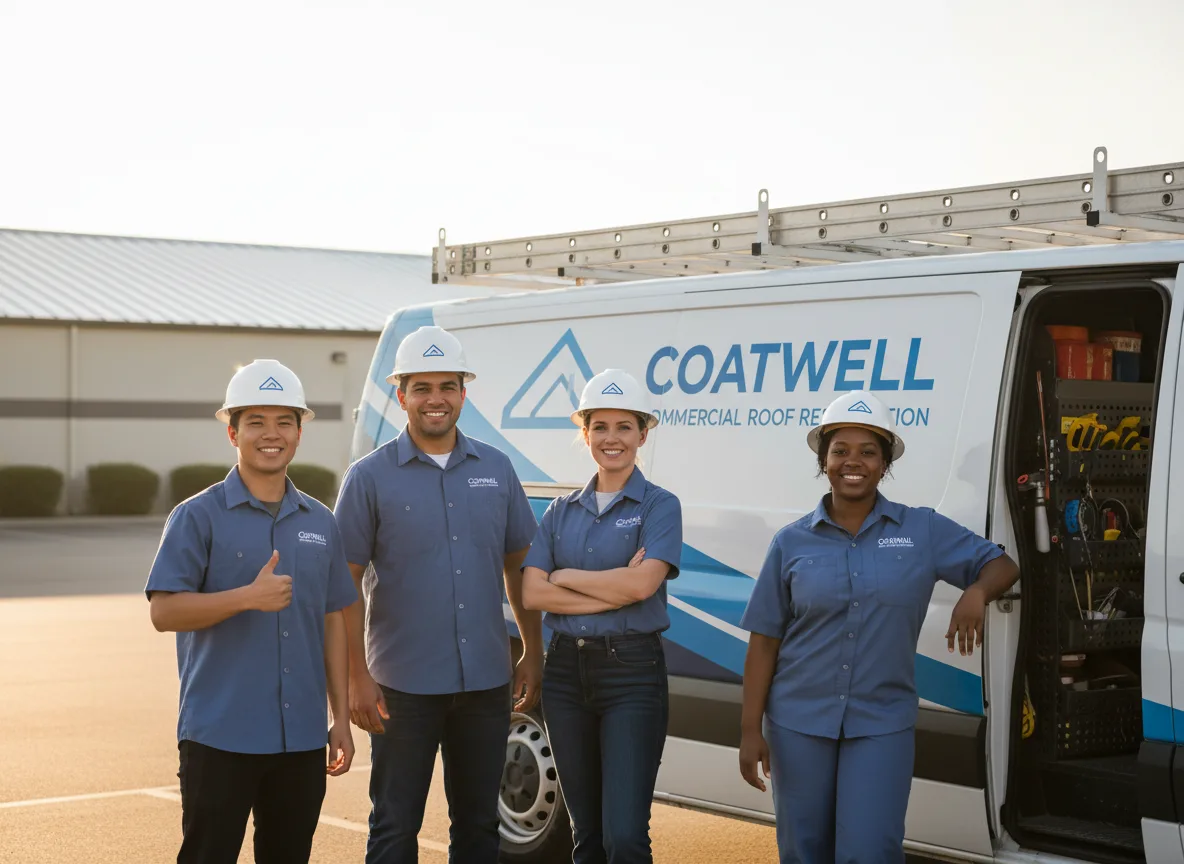 Commercial roof coating company in Cement, OK